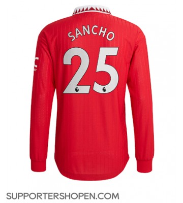 Manchester United Jadon Sancho #25 Hemma Matchtröja 2022-23 Långärmad